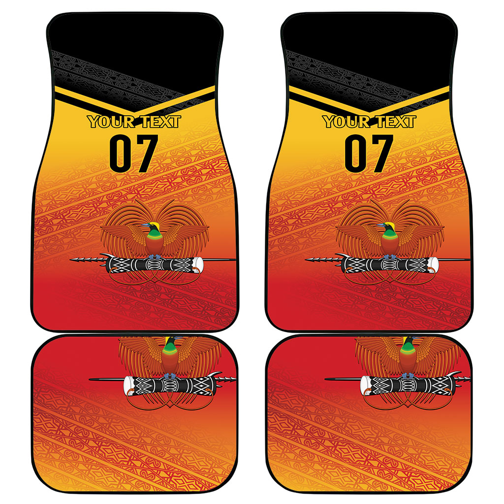 Papua New Guinea Custom Rugby The Kumuls Car Mats Motuan Inspired Pattern LT7 - Polynesian Pride