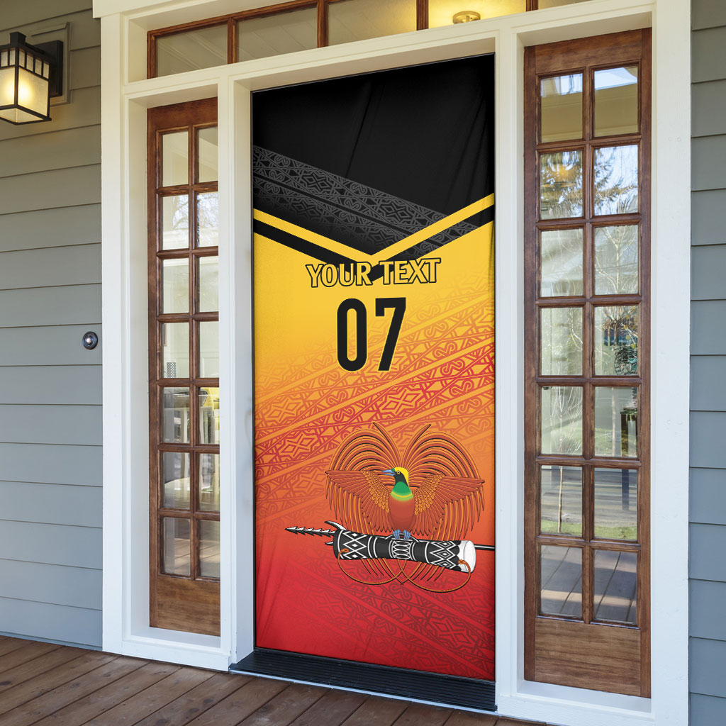 Papua New Guinea Custom Rugby The Kumuls Door Cover Motuan Inspired Pattern LT7 - Polynesian Pride