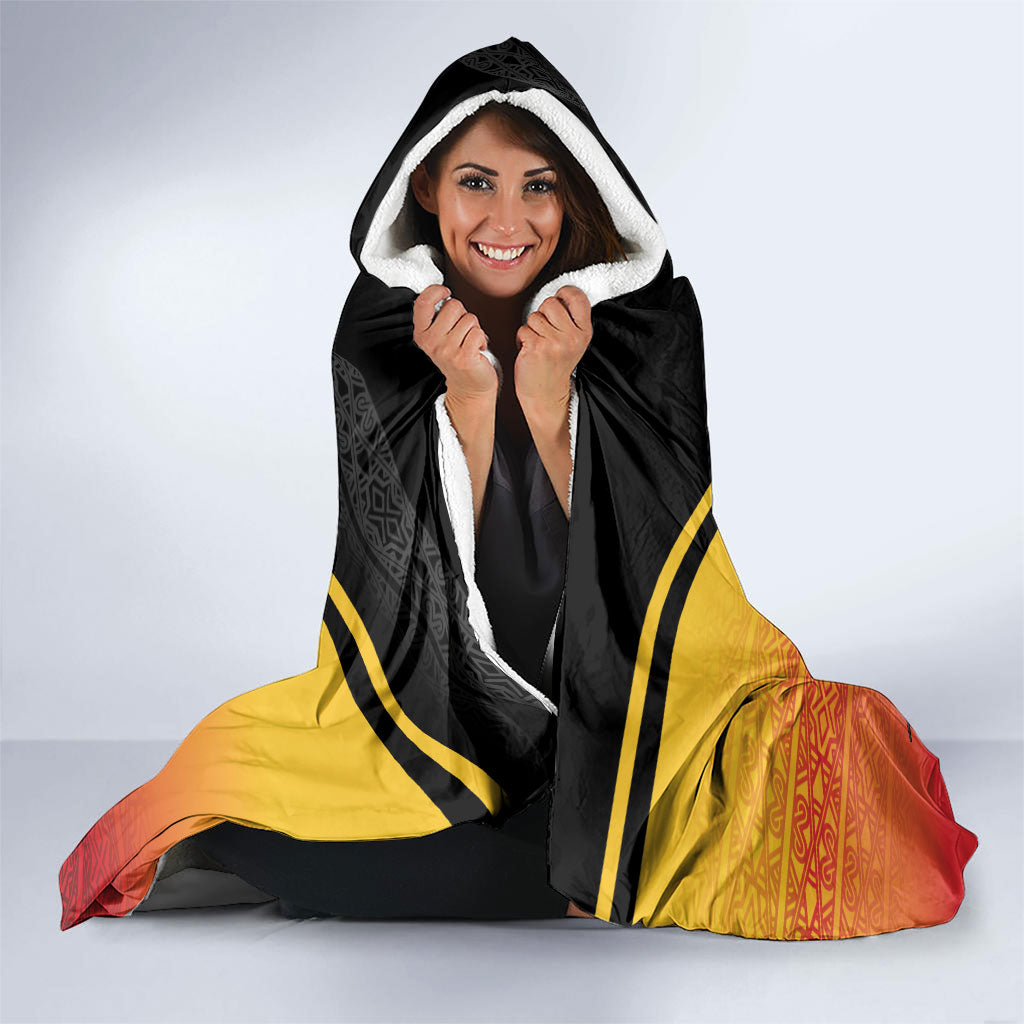 Papua New Guinea Rugby The Kumuls Hooded Blanket Motuan Inspired Pattern LT7 - Polynesian Pride