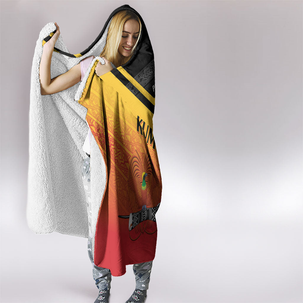 Papua New Guinea Rugby The Kumuls Hooded Blanket Motuan Inspired Pattern LT7 - Polynesian Pride