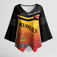 Papua New Guinea Custom Rugby The Kumuls Kimono Sleeve Blouse Motuan Inspired Pattern LT7 Female Multicolor - Polynesian Pride