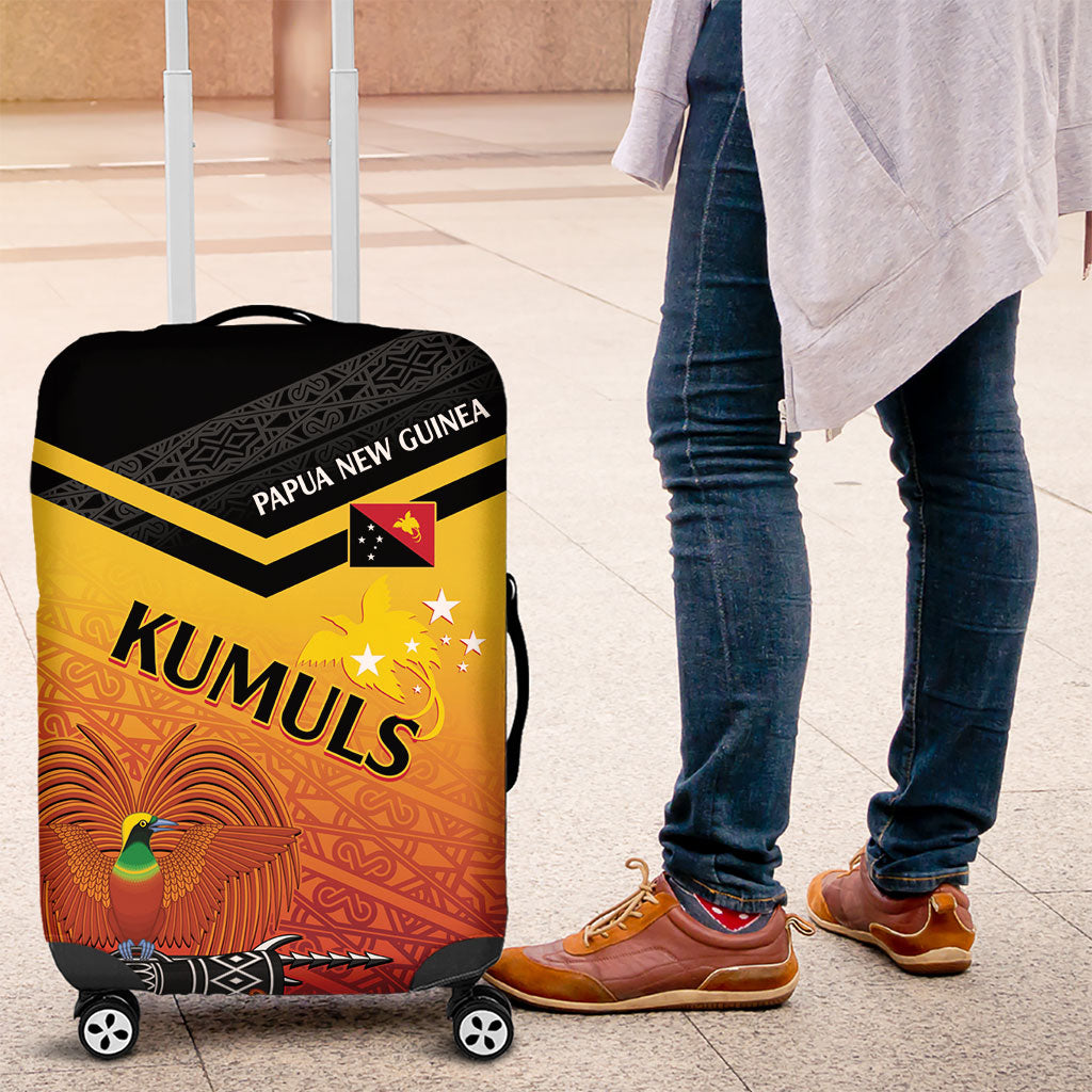 Papua New Guinea Rugby The Kumuls Luggage Cover Motuan Inspired Pattern LT7 Multicolor - Polynesian Pride