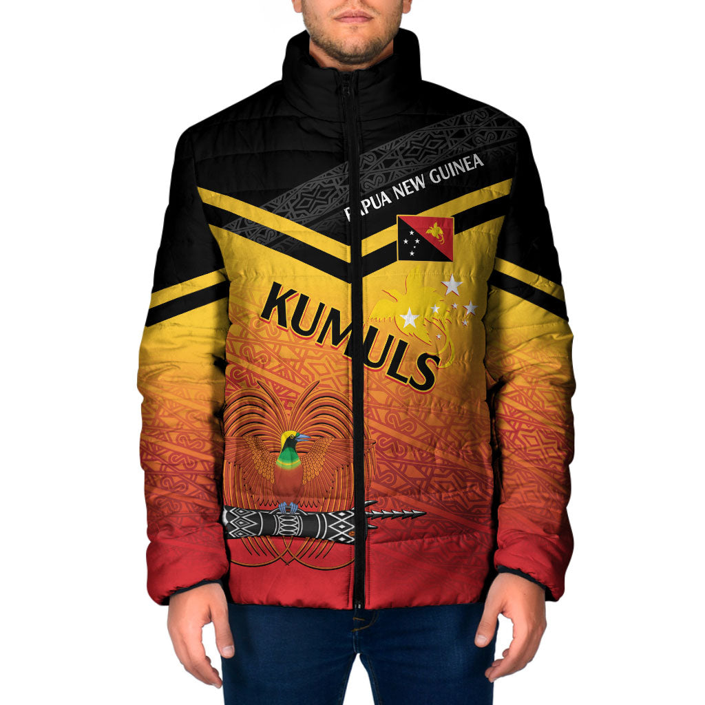 Papua New Guinea Custom Rugby The Kumuls Padded Jacket Motuan Inspired Pattern LT7 Men Multicolor - Polynesian Pride