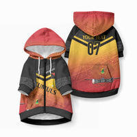 Papua New Guinea Custom Rugby The Kumuls Pet Hoodie Motuan Inspired Pattern LT7 Zip-up Multicolor - Polynesian Pride