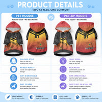 Papua New Guinea Custom Rugby The Kumuls Pet Hoodie Motuan Inspired Pattern LT7 - Polynesian Pride