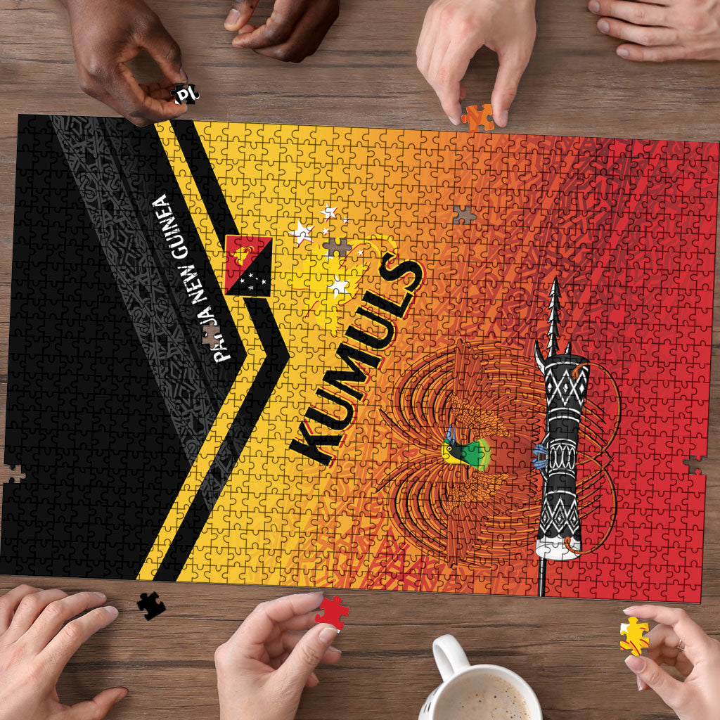 Papua New Guinea Rugby The Kumuls Puzzle Motuan Inspired Pattern LT7 - Polynesian Pride