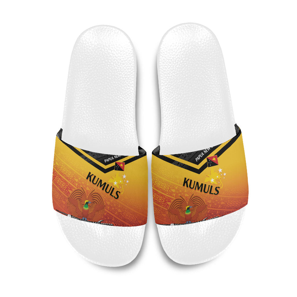Papua New Guinea Rugby The Kumuls Slide Sandals Motuan Inspired Pattern LT7 Multicolor - Polynesian Pride