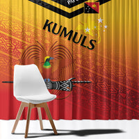 Papua New Guinea Rugby The Kumuls Window Curtain Motuan Inspired Pattern LT7 - Polynesian Pride