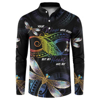 Personalised Polynesian Memorial Button Sweatshirt Your Wings Were Ready But My Heart Was Not