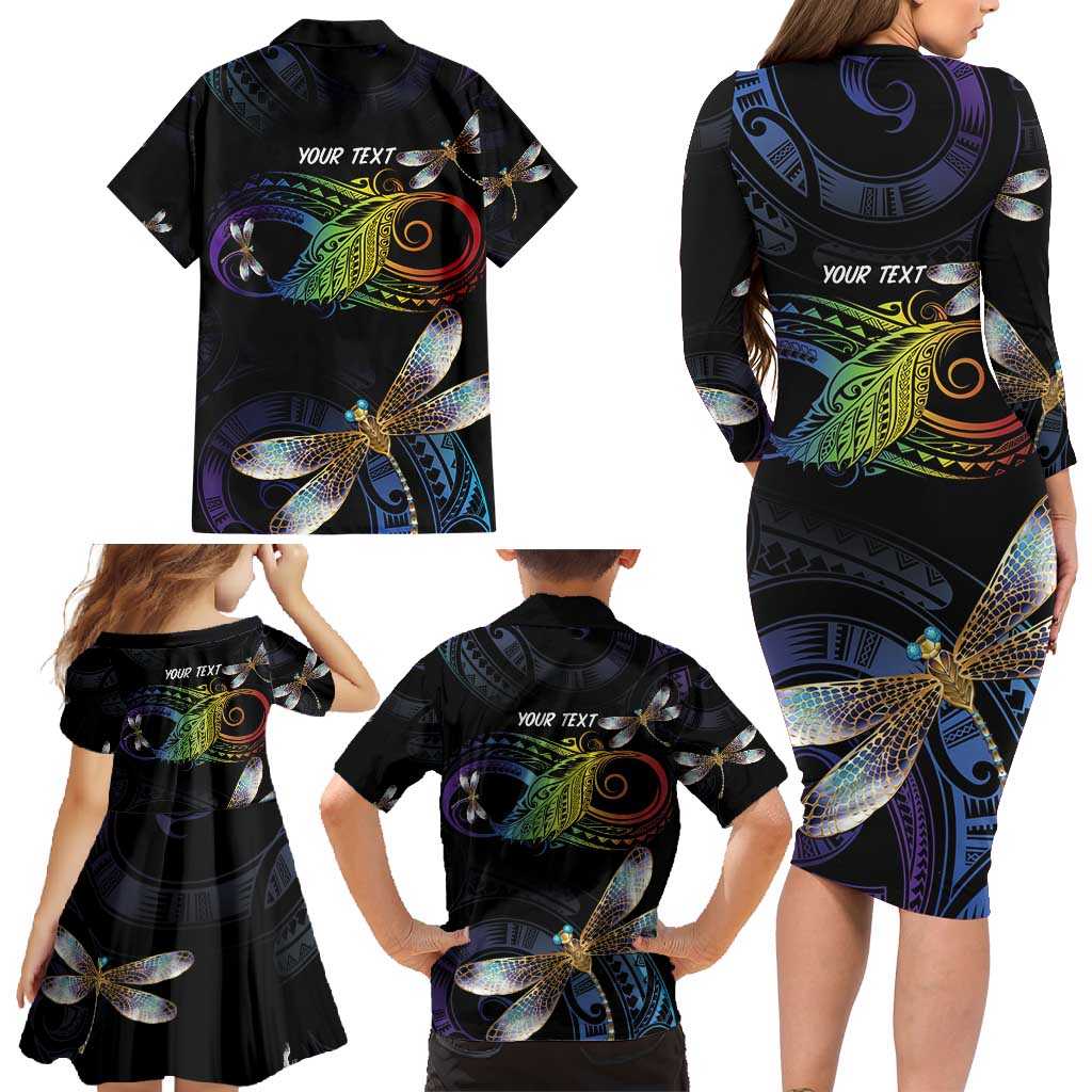 Personalised Polynesian Memorial Family Matching Long Sleeve Bodycon Dress and Hawaiian Shirt Your Wings Were Ready But My Heart Was Not LT7 - Polynesian Pride