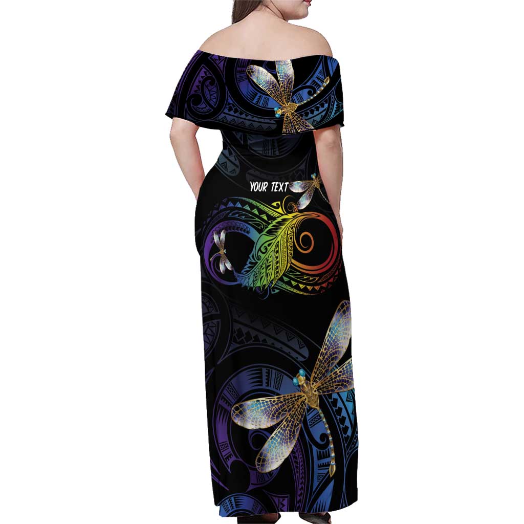 Personalised Polynesian Memorial Family Matching Off Shoulder Maxi Dress and Hawaiian Shirt Your Wings Were Ready But My Heart Was Not LT7 - Polynesian Pride