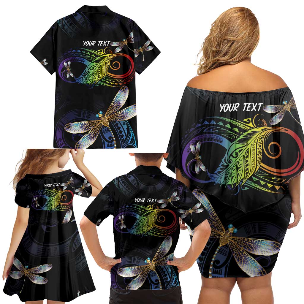Personalised Polynesian Memorial Family Matching Off Shoulder Short Dress and Hawaiian Shirt Your Wings Were Ready But My Heart Was Not LT7 - Polynesian Pride