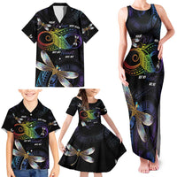 Personalised Polynesian Memorial Family Matching Tank Maxi Dress and Hawaiian Shirt Your Wings Were Ready But My Heart Was Not LT7 - Polynesian Pride