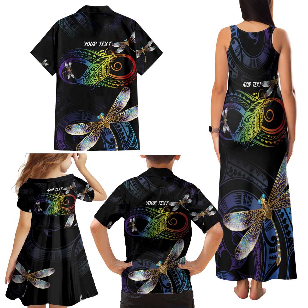 Personalised Polynesian Memorial Family Matching Tank Maxi Dress and Hawaiian Shirt Your Wings Were Ready But My Heart Was Not LT7 - Polynesian Pride