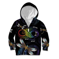 Personalised Polynesian Memorial Kid Hoodie Your Wings Were Ready But My Heart Was Not LT7 Zip Hoodie Black - Polynesian Pride