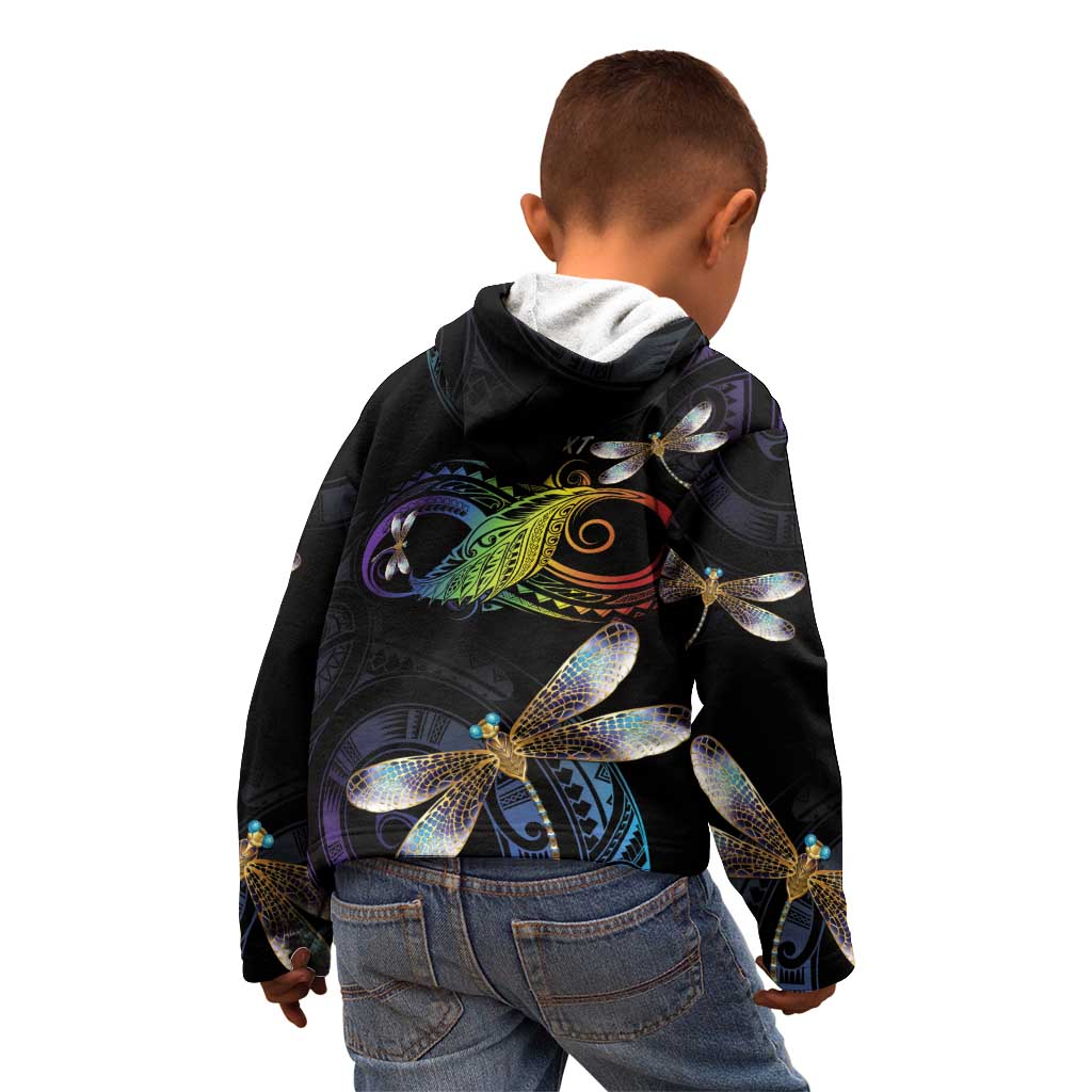 Personalised Polynesian Memorial Kid Hoodie Your Wings Were Ready But My Heart Was Not LT7 - Polynesian Pride