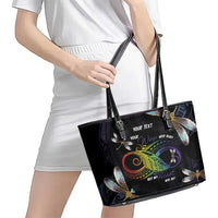 Personalised Polynesian Memorial Leather Tote Bag Your Wings Were Ready But My Heart Was Not LT7 - Polynesian Pride