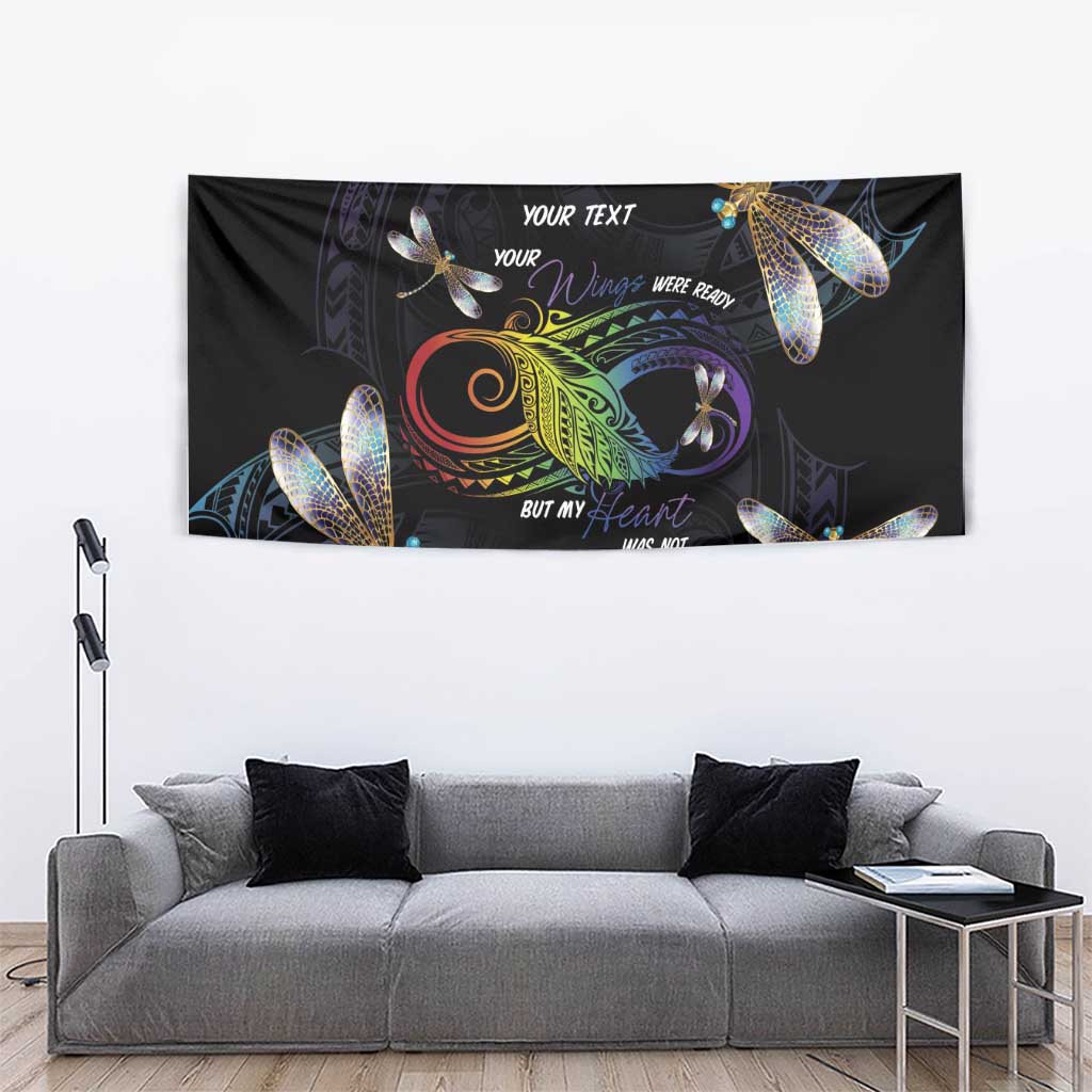 Personalised Polynesian Memorial Tapestry Your Wings Were Ready But My Heart Was Not