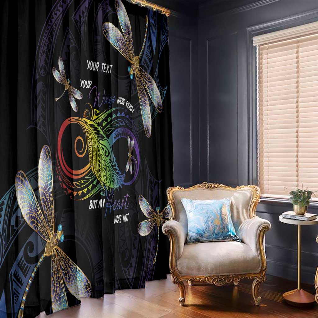 Personalised Polynesian Memorial Window Curtain Your Wings Were Ready But My Heart Was Not