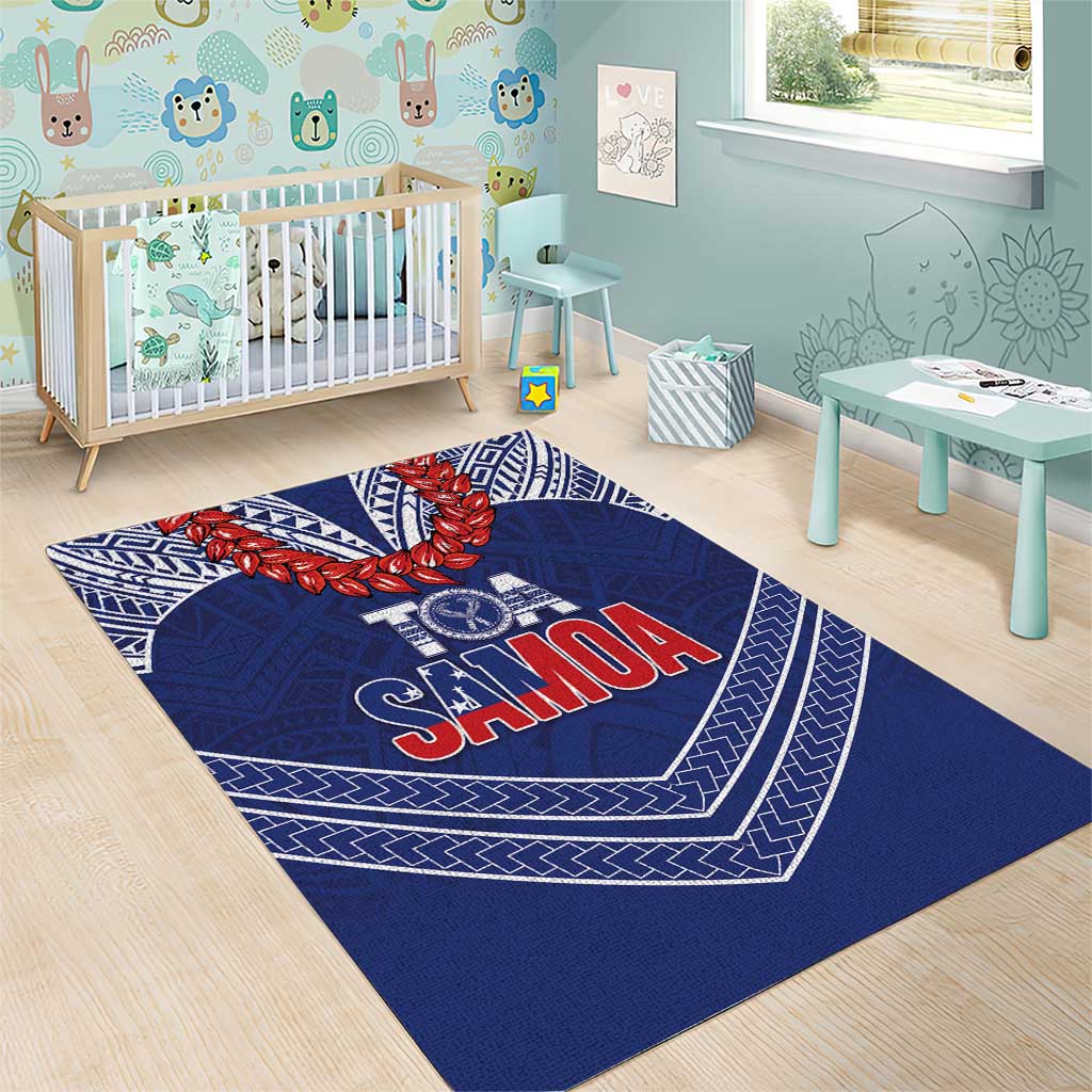 Toa Samoa Rugby Area Rug Ulafala Mix Nifo'oti - Polynesian Pride