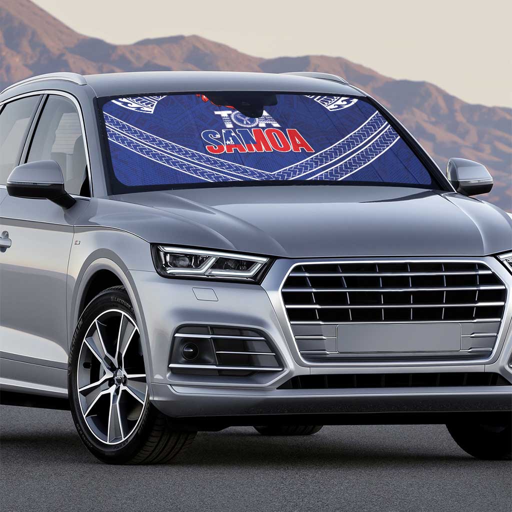 Toa Samoa Rugby Auto Sun Shade Ulafala Mix Nifo'oti - Polynesian Pride