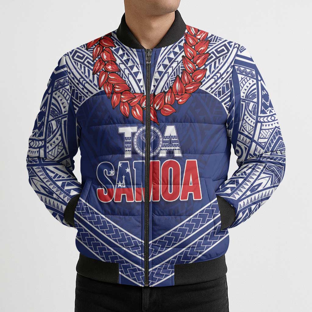 Toa Samoa Rugby Custom Bomber Puffer Jacket Ulafala Mix Nifo'oti - Polynesian Pride
