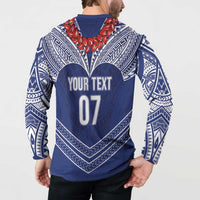 Toa Samoa Rugby Custom Button Sweatshirt Ulafala Mix Nifo'oti - Polynesian Pride