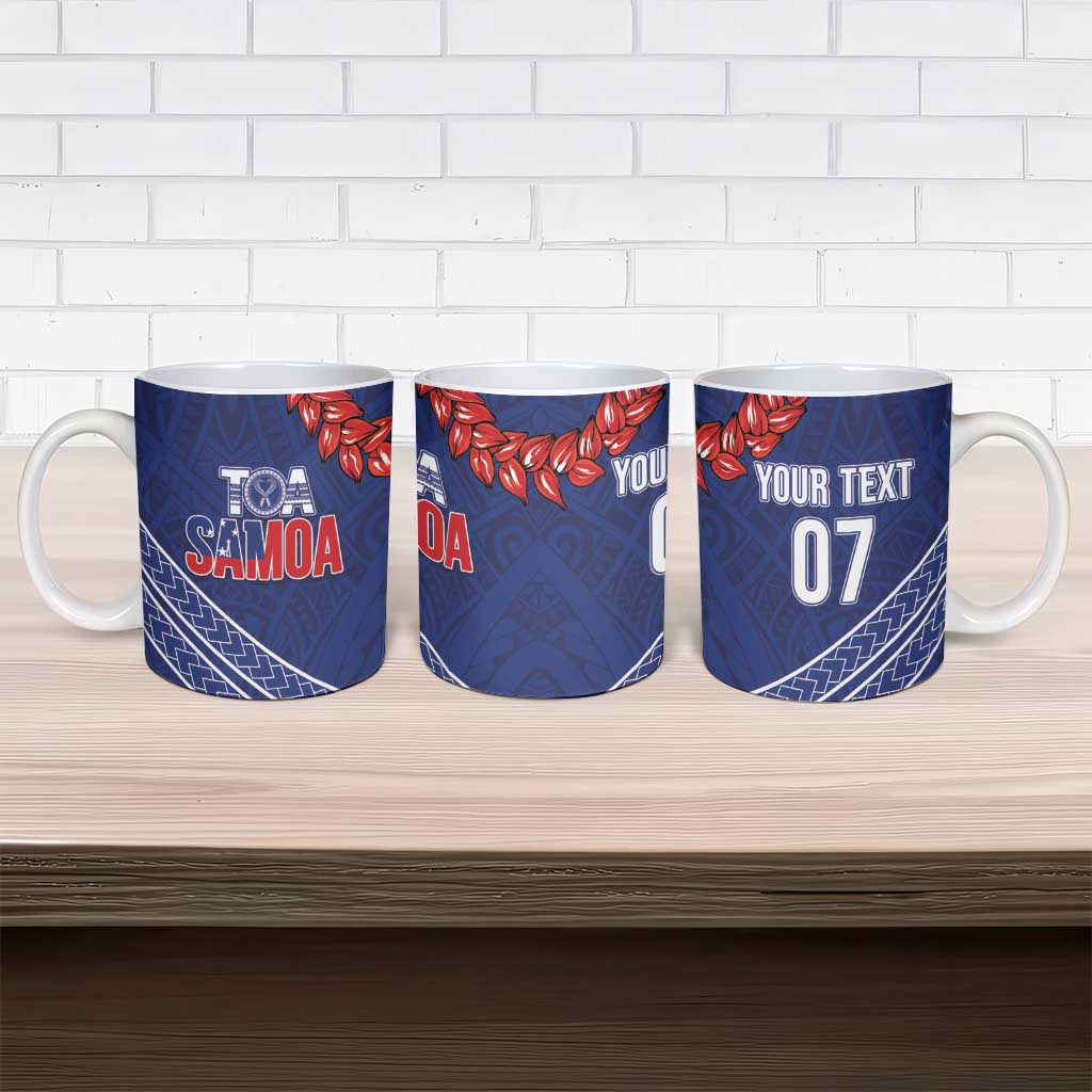 Toa Samoa Rugby Custom Ceramic Mug Ulafala Mix Nifo'oti - Polynesian Pride