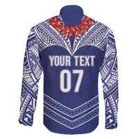 Toa Samoa Rugby Custom Family Matching Off Shoulder Maxi Dress and Hawaiian Shirt Ulafala Mix Nifo'oti - Polynesian Pride