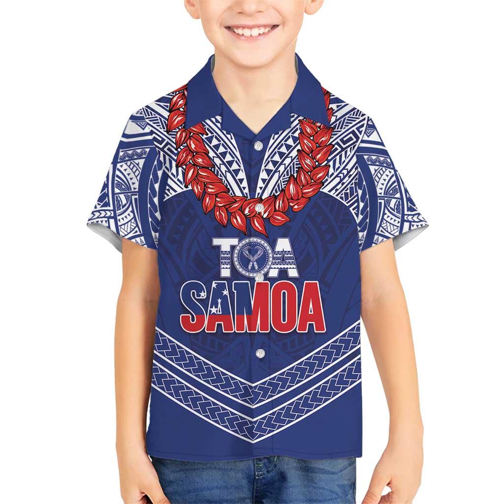 Toa Samoa Rugby Custom Family Matching Off Shoulder Short Dress and Hawaiian Shirt Ulafala Mix Nifo'oti - Polynesian Pride