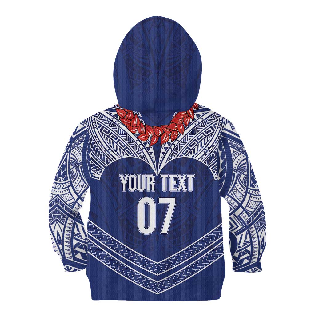 Toa Samoa Rugby Custom Kid Hoodie Ulafala Mix Nifo'oti - Polynesian Pride