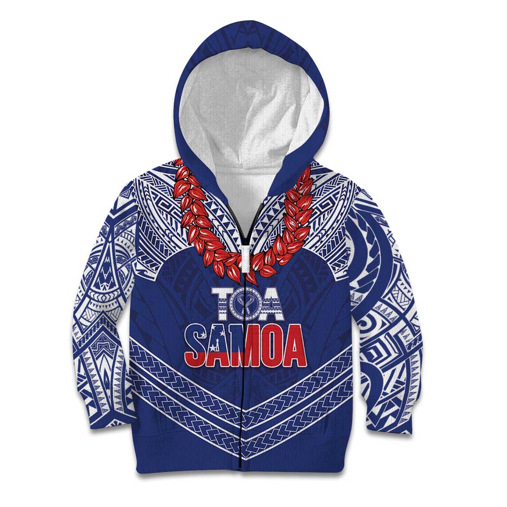 Toa Samoa Rugby Custom Kid Hoodie Ulafala Mix Nifo'oti - Polynesian Pride