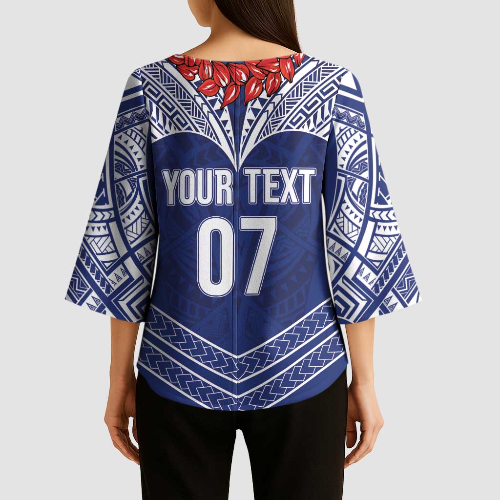 Toa Samoa Rugby Custom Kimono Sleeve Blouse Ulafala Mix Nifo'oti - Polynesian Pride