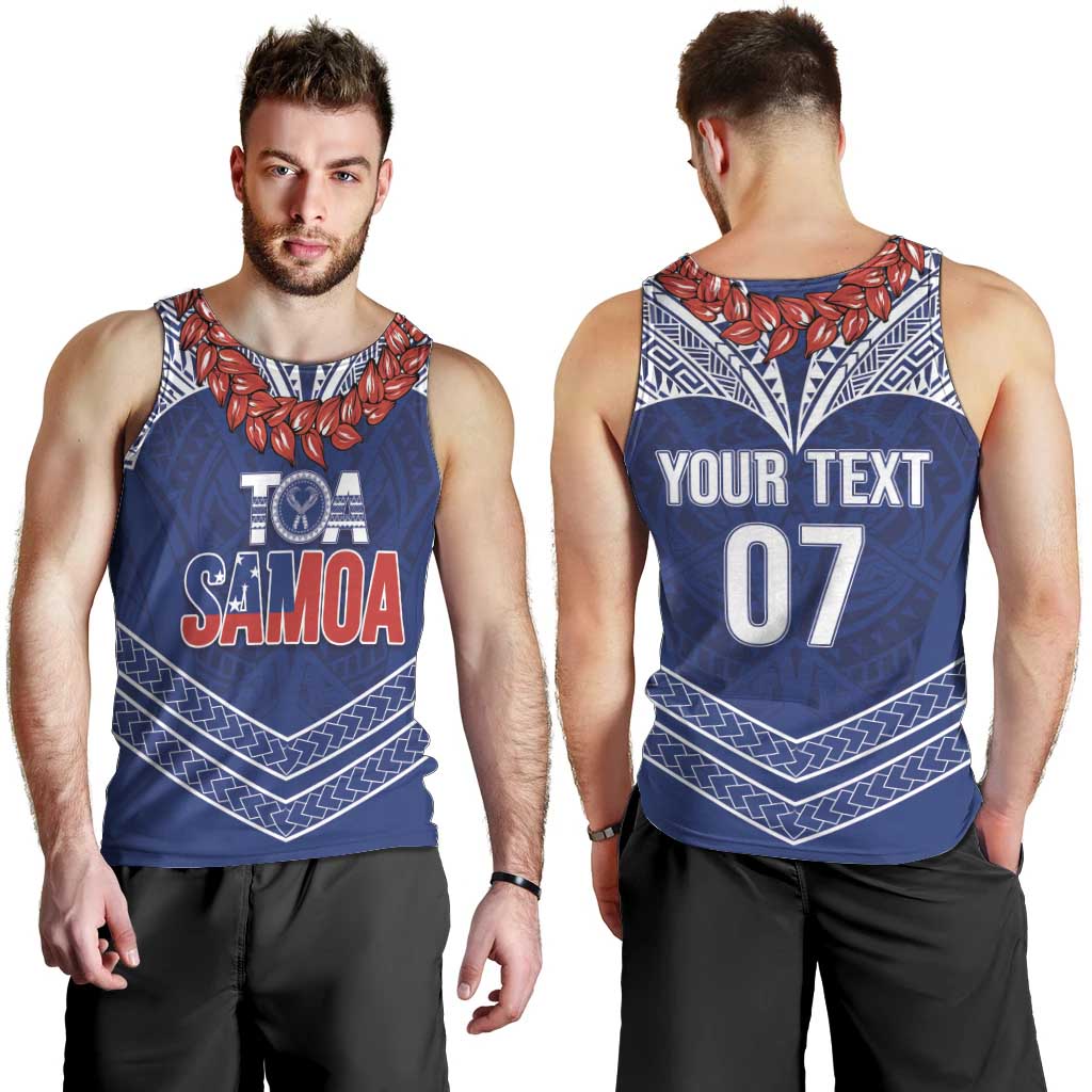 Toa Samoa Rugby Custom Men Tank Top Ulafala Mix Nifo'oti - Polynesian Pride