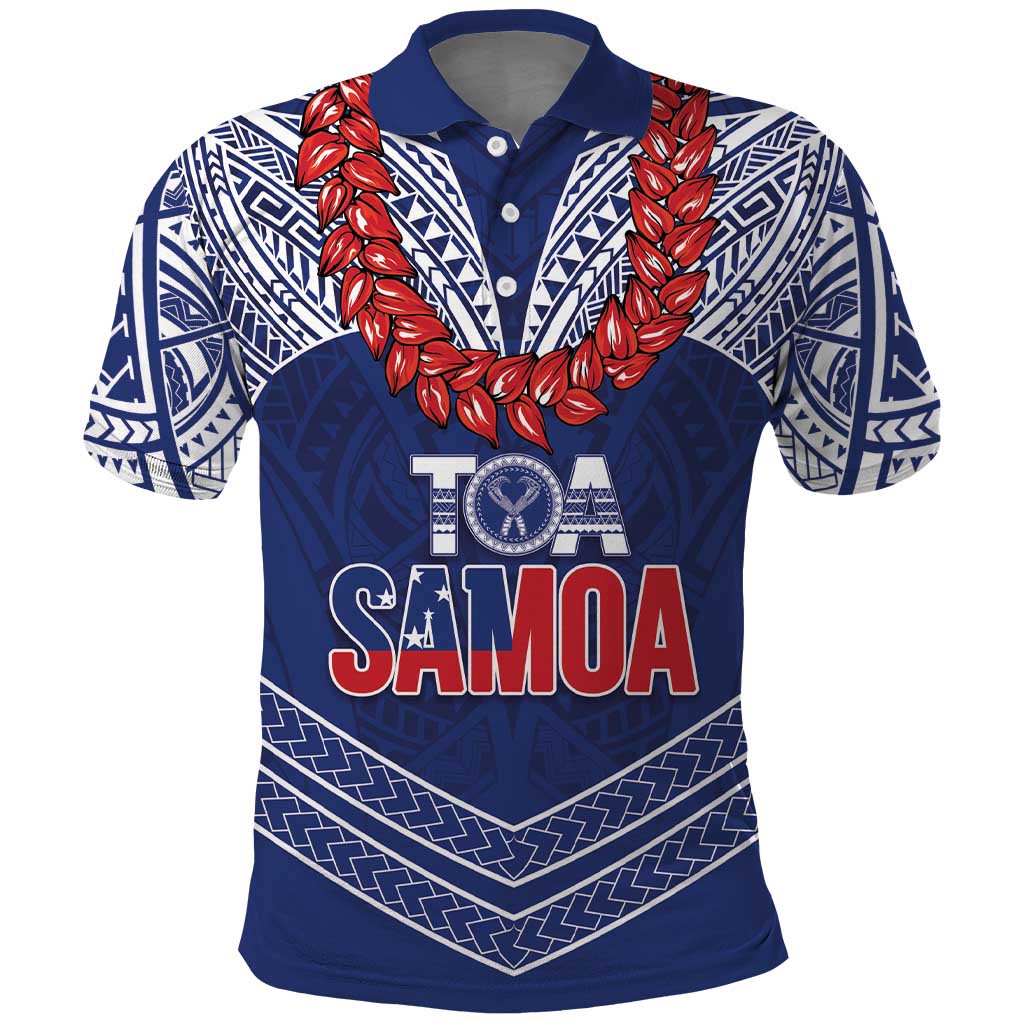 Toa Samoa Rugby Custom Polo Shirt Ulafala Mix Nifo'oti - Polynesian Pride