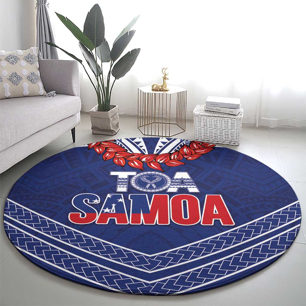 Toa Samoa Rugby Round Carpet Ulafala Mix Nifo'oti - Polynesian Pride