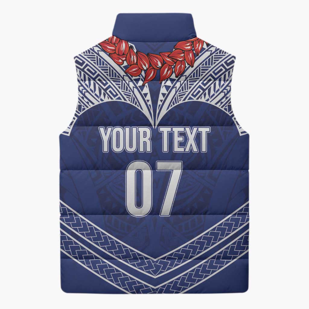 Toa Samoa Rugby Custom Sleeveless Puffer Jacket Ulafala Mix Nifo'oti - Polynesian Pride