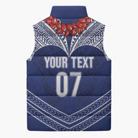 Toa Samoa Rugby Custom Sleeveless Puffer Jacket Ulafala Mix Nifo'oti - Polynesian Pride