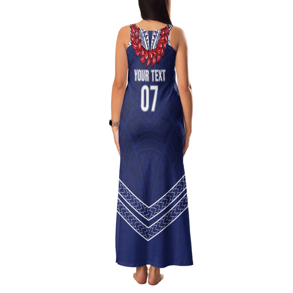 Toa Samoa Rugby Custom Tank Maxi Dress Ulafala Mix Nifo'oti - Polynesian Pride
