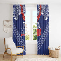 Toa Samoa Rugby Window Curtain Ulafala Mix Nifo'oti - Polynesian Pride