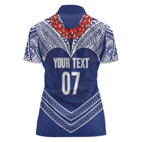 Toa Samoa Rugby Custom Women Polo Shirt Ulafala Mix Nifo'oti - Polynesian Pride