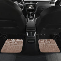 Hawaii Christmas Retro Patchwork Car Mats Brown LT7 - Polynesian Pride