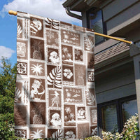 Hawaii Christmas Retro Patchwork Garden Flag Brown LT7 - Polynesian Pride
