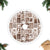 Hawaii Christmas Tree Skirt Retro Patchwork - Brown LT7 Fringed Tree Skirts Brown - Polynesian Pride
