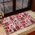 Hawaii Christmas Retro Patchwork Rubber Doormat Red LT7 - Polynesian Pride