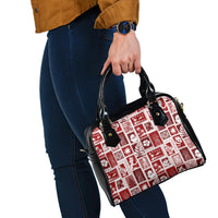 Hawaii Christmas Retro Patchwork Shoulder Handbag Red LT7 - Polynesian Pride