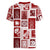 Hawaii Christmas Retro Patchwork Women V Neck T Shirt Red LT7 - Polynesian Pride