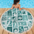 Hawaii Christmas Retro Patchwork Beach Blanket Teal LT7 - Polynesian Pride