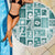 Hawaii Christmas Retro Patchwork Beach Blanket Teal LT7 - Polynesian Pride