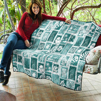 Hawaii Christmas Retro Patchwork Quilt Teal LT7 - Polynesian Pride